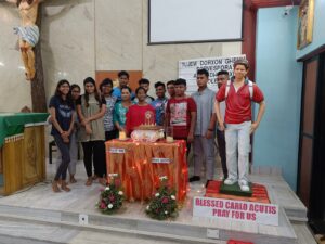Holy Cross Youth with Bl. Carlo